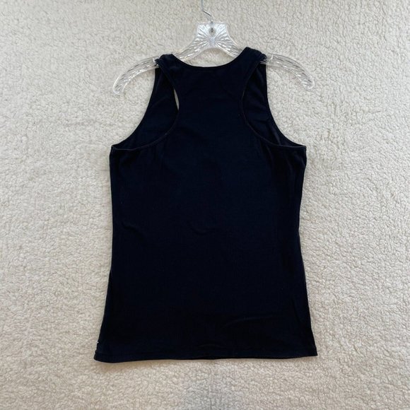 Y2K 2000s Guess Black Studded Logo Spellout Bimbo McBling Tank Top Womens XL - Picture 2 of 8